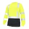 Ge Hi-Vis Long Sleeve T-Shirt, Polyester Knit Birdseye, Mesh, Green/Black, XL GS118GXL - alternate 1